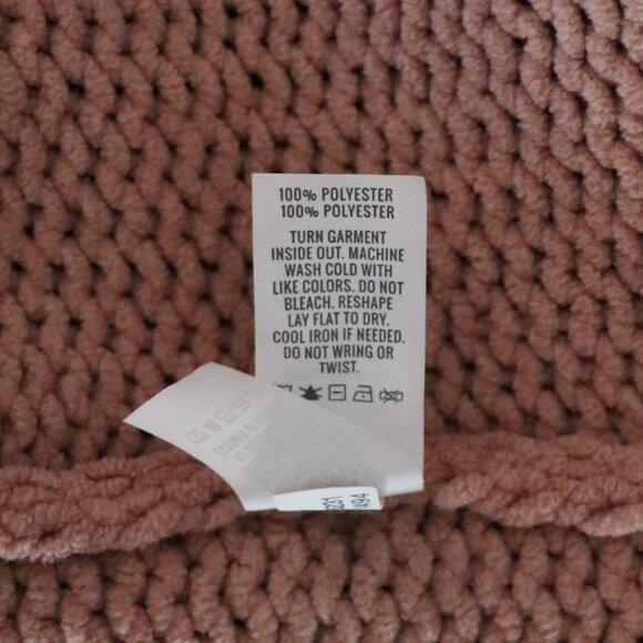 Aerie Womens Sz S Brown Chenille Oversized Turtleneck Chunky Knit Soft Sweater - Picture 13 of 14